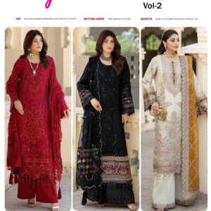 SAJIDA DESIGNER ANAYA VOL 2 SERIES 1051 TO 1053 GEORGETTE WITH HEAVY EMBROIDERED SALWAR KAMEEZ IN WHOLESALE SURAT