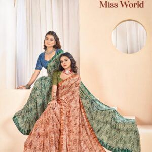 sanskar tex prints miss word series 61001 to 61008 dola silk stylish saree in wholesale surat