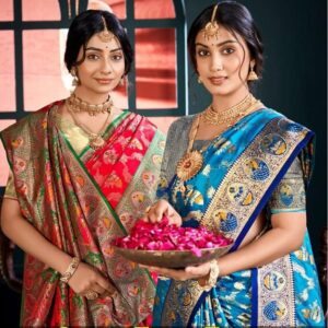 Saroj Aarya satin saroski vol.1 series 1001 to 1004 Satin silk saree in wholesale surat