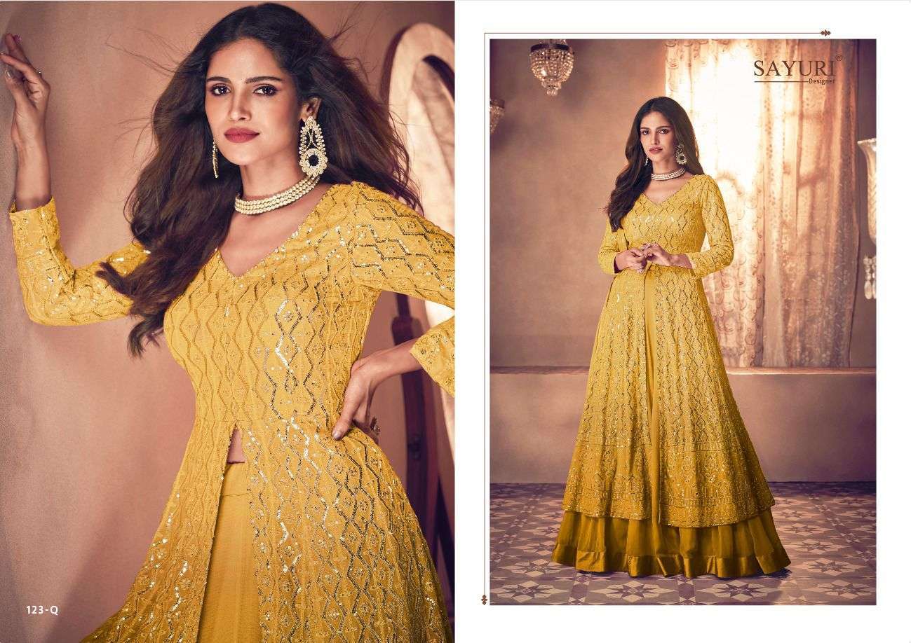 sayuri noor platinum shaded new colors series 123 real georgette suit - Image 4