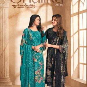 shree shalika fashion shalika vol 113 series 1301 to 1306 georgette classic suits in wholesale surat
