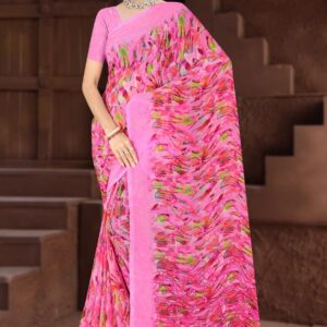 vipul simran series 35196 A to 35196 D unique georgette sarees in wholesale surat