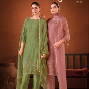 vipul solitaire vol 2 series 6681 to 6688 amazing chiffon stylish salwar kameez in wholesale surat