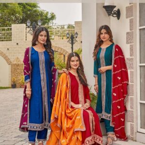 aanchi plus jalsa vichitra silk readymade unique big size combo suit in wholesale surat