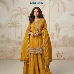 aashirwad nagma series 10221-10224 ORGANZA SIMAR SILK wholesale suit