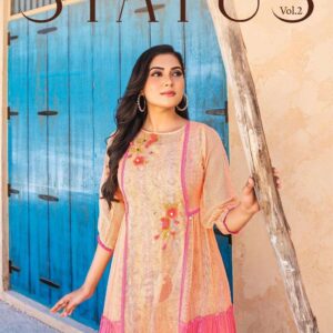 Anju fab status vol 2 series 3691-3696 kota checks wholesale suit