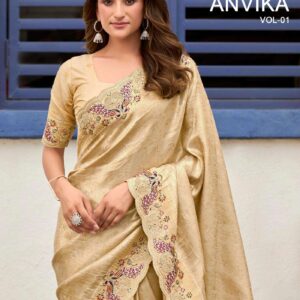 lt fashion anvika series 101 to 105 heavy work fancy sarees collection in wholesale surat