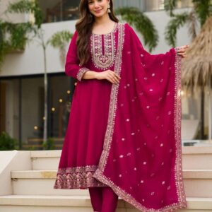 PR 9STAR FASHION KAVITA VICHITRA SILK WITH EMBRODERY WORK FANCY DESIGNER READYMADE SUITS IN WHOLESALE SURAT
