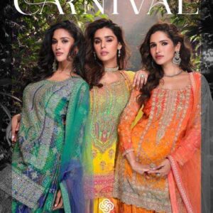 sayuri carnival series 5723-5725 CHINON SILK wholesale salwar kameez in surat