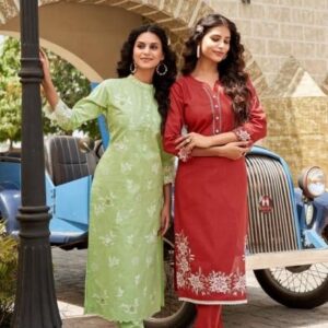 shruti suit paheli vol 11 cotton linen kurti with bottom