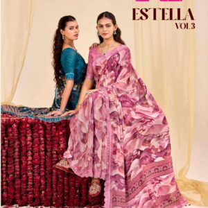 vipul estella vol 3 series 92403 to 92414 amazing dal moss fancy saree in wholesale surat