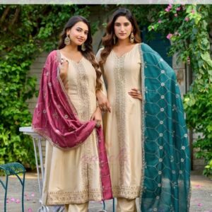 aanchi plus simran vichitra silk readymade suit