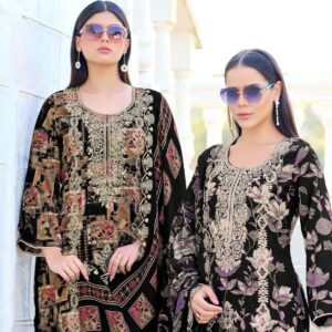 alok black moon series 216297101 to 216297106 viscose rayon pakistani suits in wholesale surat