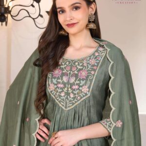 avichal creation 1088 mul chanderi dobi silk readymade suit