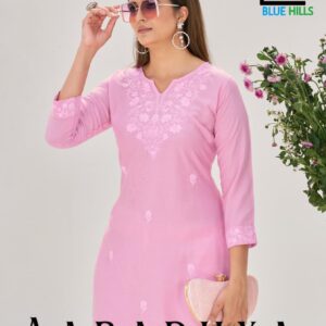 blue hills aaradhya vol 3 series 3001 to 3004 rayon readymade fancy big size kurti in wholesale surat