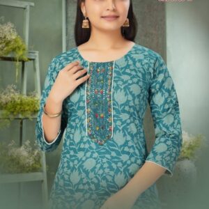 dt devi kripali vol 2 rayon 9499 fully stitch combo kids long kurti