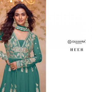 gulkayra designer heer series 7634 chinon readymade suit