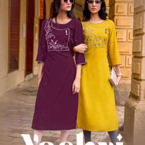 kadlee yashvi series 3001-3006 rayon wholesale kurti