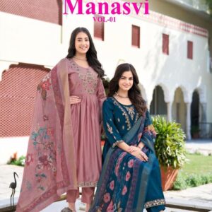 kavya manasvi vol 1 series 1001-1010 gadwal readymade suit