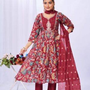 manjho yuvika series 101-118 mul chanderi readymade suit