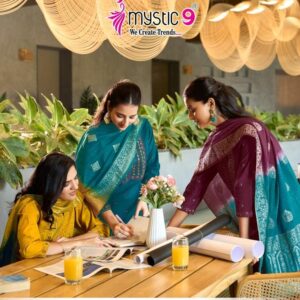 mystic9 anjali vol 1 series 1001-1008 gadhval dobby readymade suit