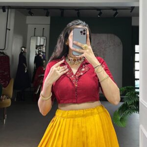 nnk1135 half saree fully stitch poly cotton chaniya choli online