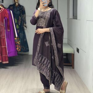 pr grtn8114 modal chanderi fully stitch suit in wholesale surat