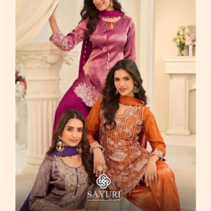 sayuri designer jacquard beads collection viscose jacquard silk readymade suit