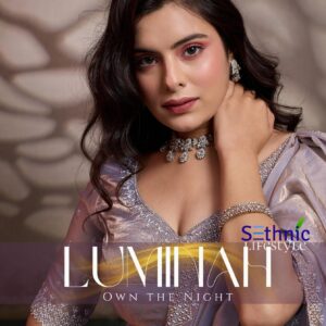 sethnic lifestyle luminah series 112001-112004 velvet satin saree