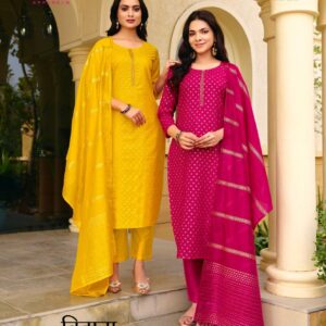 subhash sbs vihana series 6568-6570 chanderi jacquard readymade suit