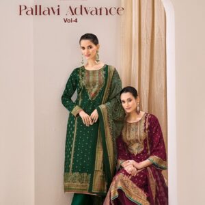 Suryajyoti Pallavi Advance Vol-4 series 4001-4006 Jaam Satin wholesale suit