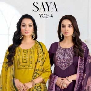 taniksh saya vol 4 series 4001-4008 vertical print readymade suit