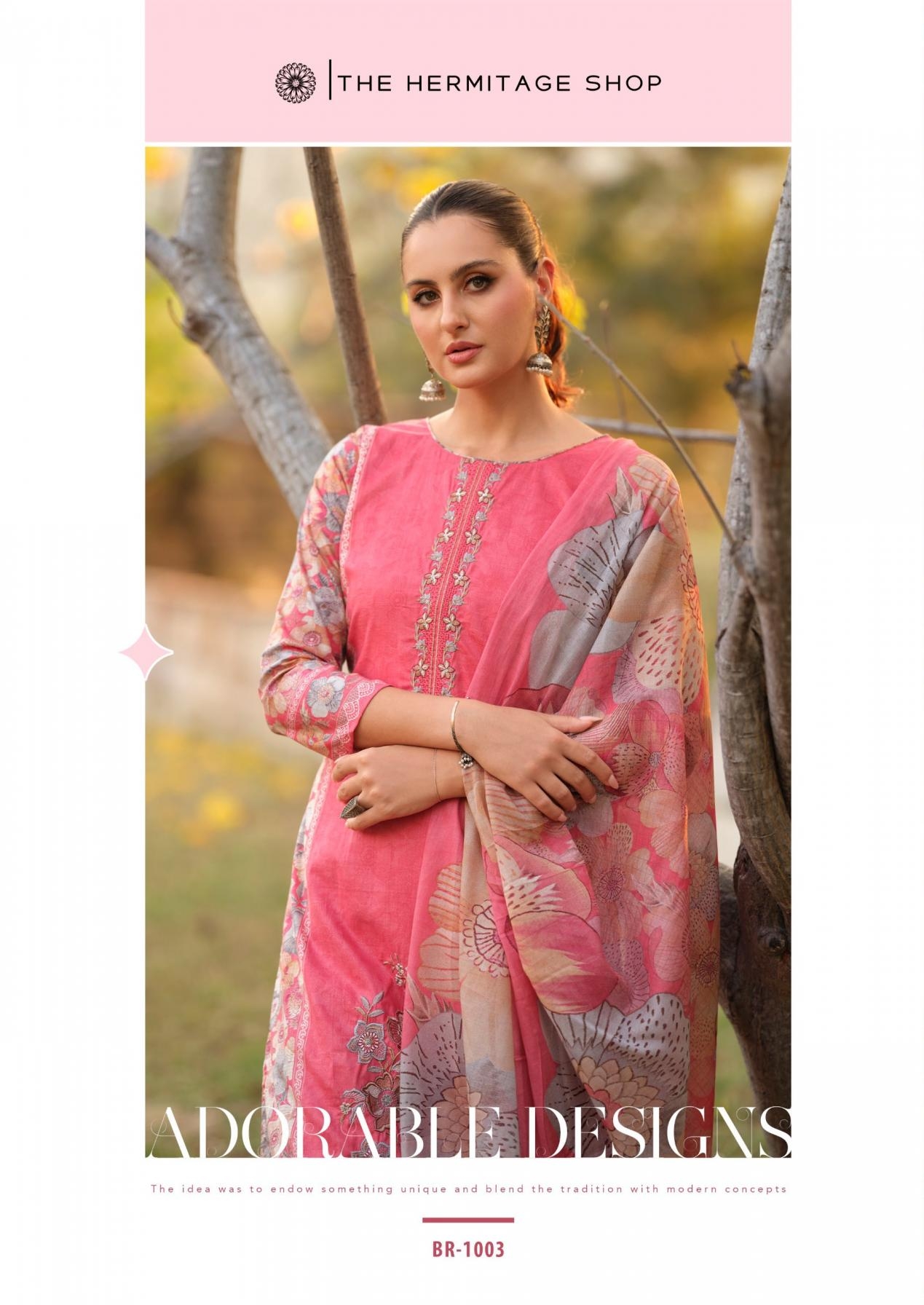 the hermitage shop breeze series 1001-1004 cambric lawn pakistani suits - Image 13
