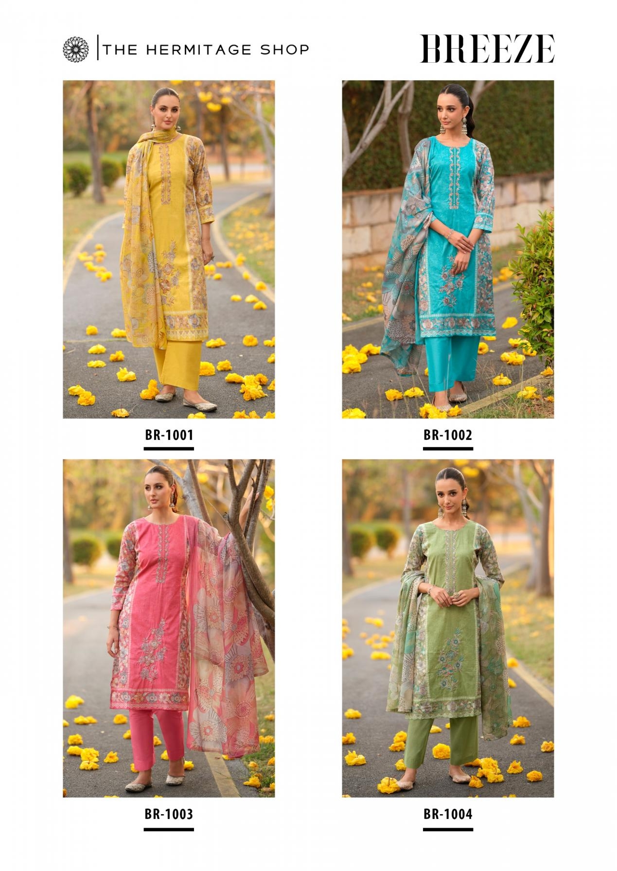 the hermitage shop breeze series 1001-1004 cambric lawn pakistani suits - Image 7
