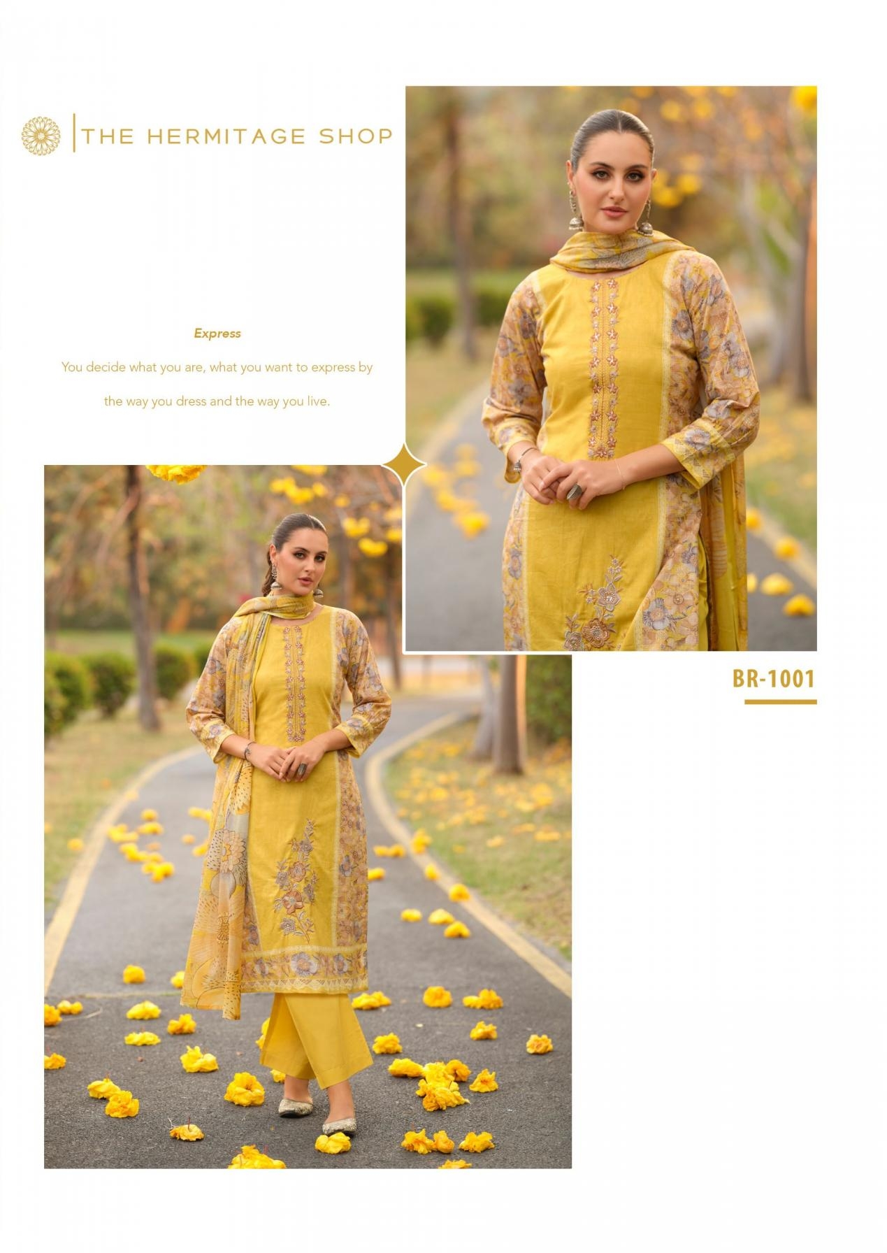 the hermitage shop breeze series 1001-1004 cambric lawn pakistani suits - Image 8