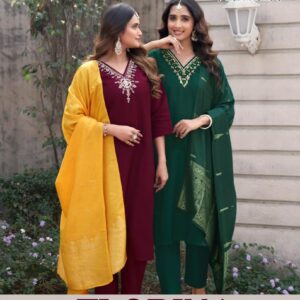 vaniska colourpix florina vol 1 series 1001-1006 roman silk readymade suit