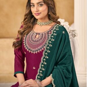 vishnu nazariya series 77001-77012 vichitra silk wholesale suit