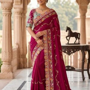 kc 2095 rangoli silk sequence work saree in wholesale surat