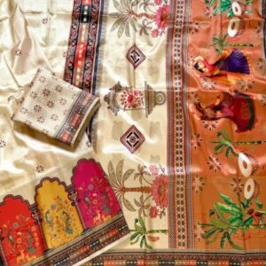 kc 211 dola silk jacquard weaving saree in wholesale surat