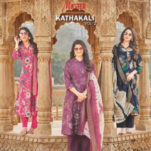 master kathakali vol 2 series 2001 to 2008 gadhwal foil printed fully stitch suits in wholesale surat