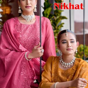 Mystic9 nikhat series 1001-1006 burberry silk readymade suit