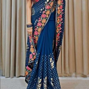 pr ds 629 georgette heavy sequence work festival wear saree
