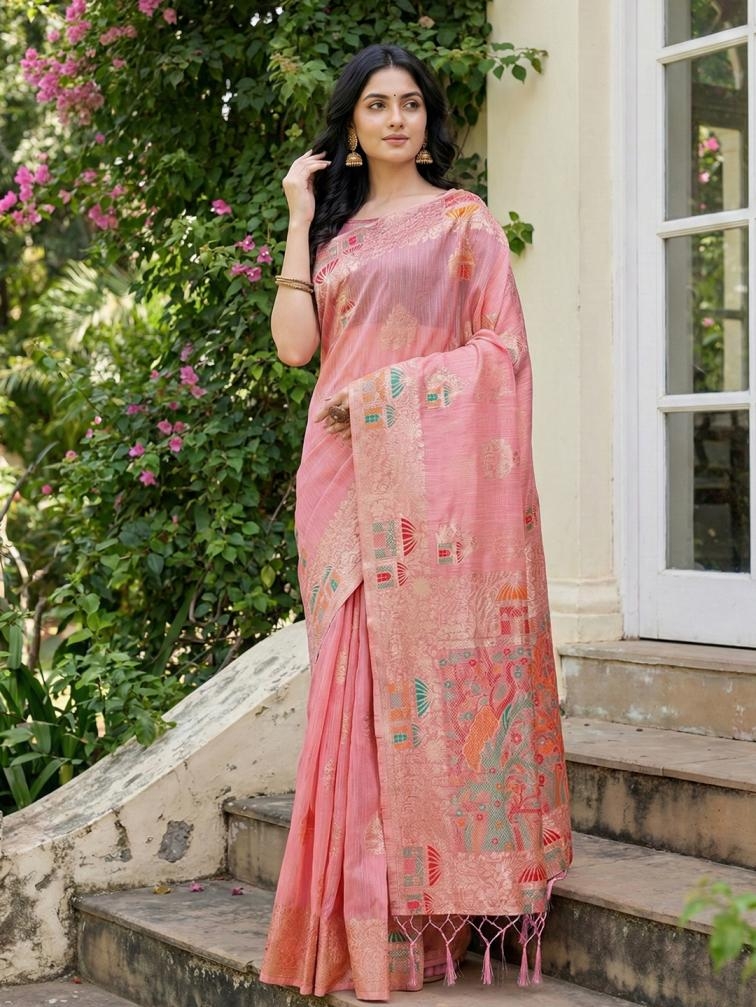 pr linen grace fancy designer soft linen cotton fabric saree wholesale with fancy latkan 1 2026 03 07 13 09 36 pr LINEN GRACE fancy designer Soft LINEN COTTON fabric saree wholesale with Fancy latkan Rehmat Boutique pr LINEN GRACE fancy designer Soft LINEN COTTON fabric saree wholesale with Fancy latkan - Image 2