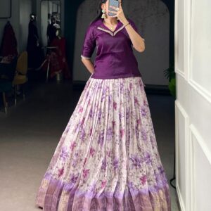 pr nnk1140 dola chex floral printed attractive look readymade chaniya choli in wholesale surat