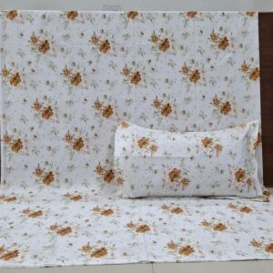 pr twin cotton readymade fancy bedsheet with 2 pillow covers in wholesale surat