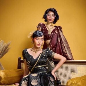 rajtex kanthkala vama series 001 to 006 satin handloom weaving saree in wholesale surat