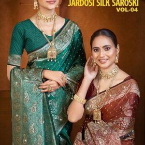 Saroj Jardosi satin saroski vol.4 series 1001 to 1005 Satin silk saree in wholesale surat