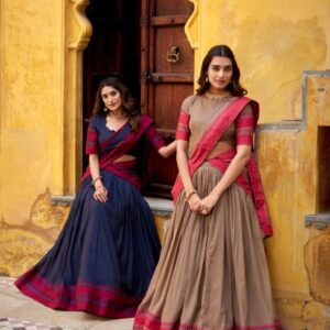 sumathi lnb1901 chanderi stitch lehenga unstitch choli in wholesale surat