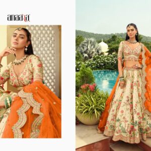 tathastu anaara series 31-40 readymade engagement lehenga in wholesale surat
